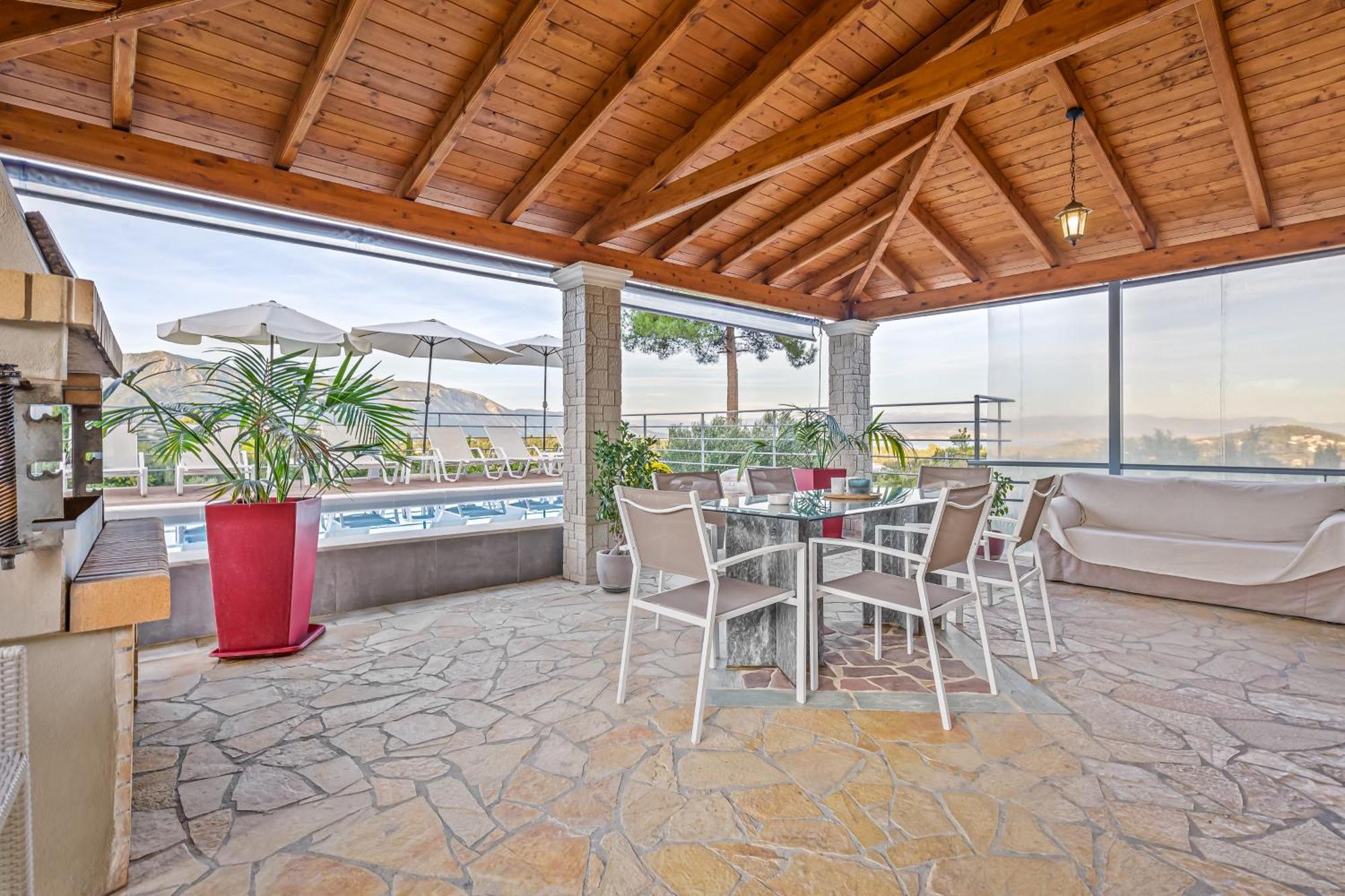 Villa Olivia Corfu - Amazing Sea-View 3 Bedroom Villa With A Pool Gazatika ภายนอก รูปภาพ